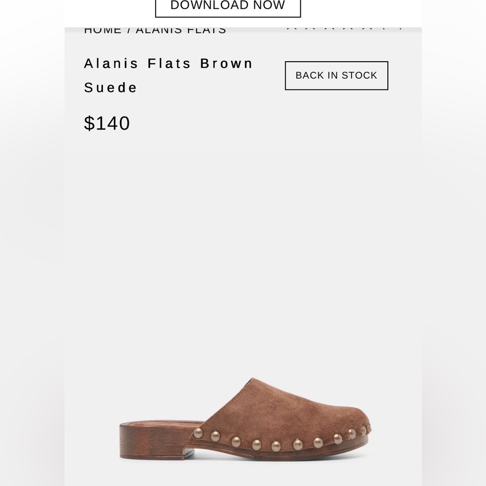 NWOT Dolce Vita Brown Suede Mules size 7